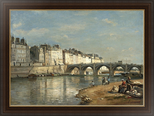 Постер Pont de la Tournelle с типом исполнения На холсте в раме в багетной раме 1.023.151