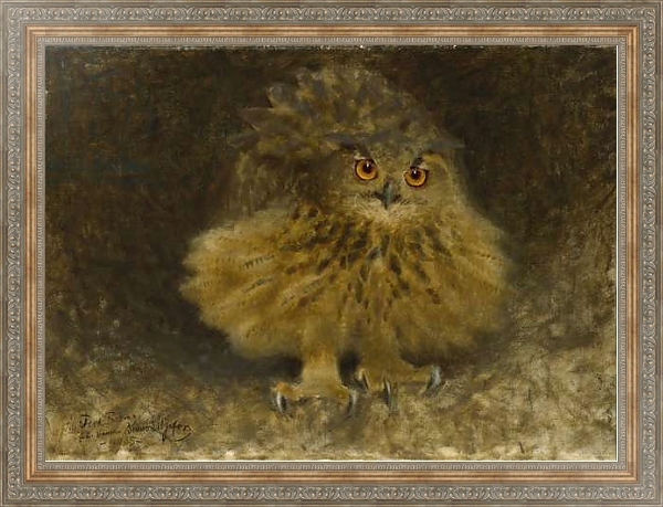 Постер An Eagle Owl, 1905 с типом исполнения На холсте в раме в багетной раме 484.M48.310