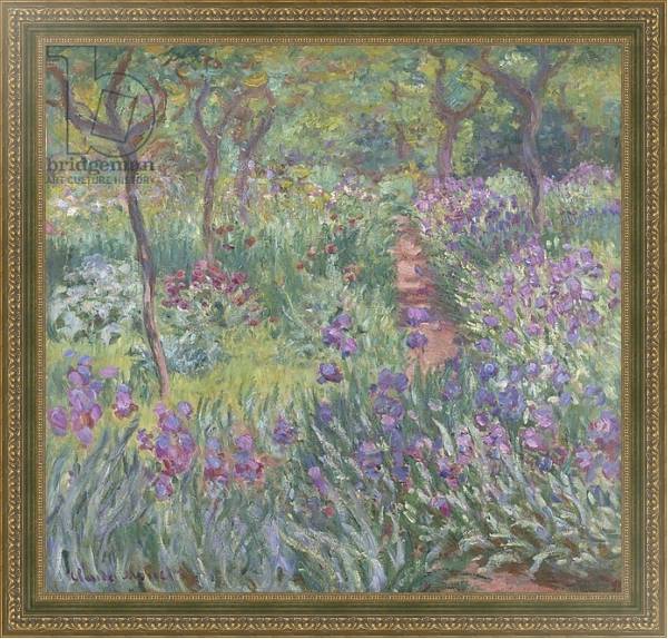 Постер The Artist’s Garden in Giverny, 1900 с типом исполнения На холсте в раме в багетной раме 484.M48.640