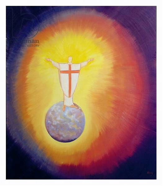 Постер Jesus Christ is our High Priest who unites earth with Heaven, 1993 с типом исполнения На холсте в раме в багетной раме 221-03