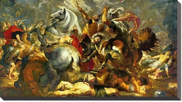 Постер Победа и смерть в битве консула Декия Муса с типом исполнения На холсте без рамы
