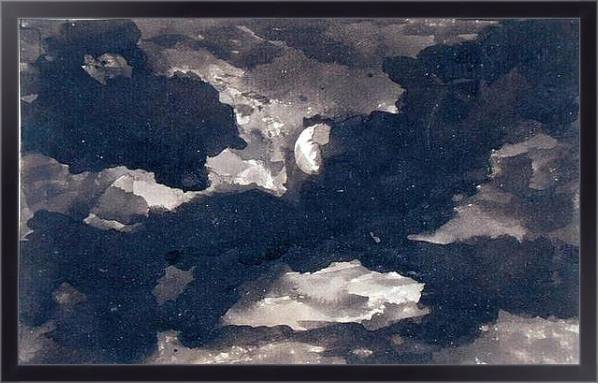 Постер Study of a Clouded Moonlit Sky с типом исполнения На холсте в раме в багетной раме 221-01