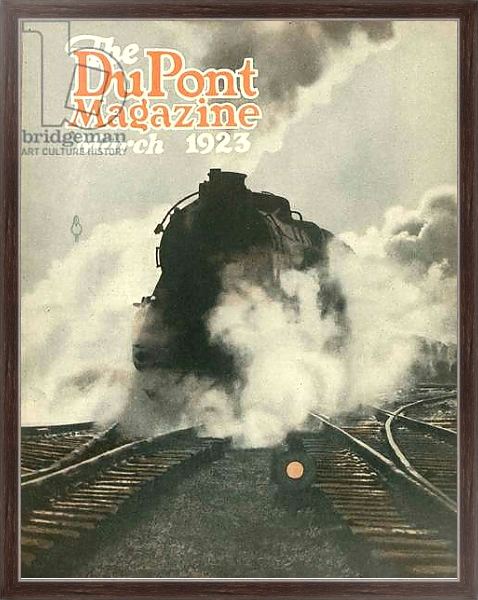 Постер Train, front cover of the 'DuPont Magazine', March 1923 с типом исполнения На холсте в раме в багетной раме 221-02