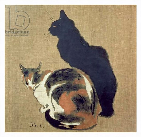 Постер Two Cats, 1894 1 с типом исполнения На холсте в раме в багетной раме 221-03