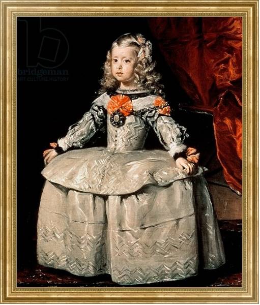 Постер Portrait of the Infanta Margarita Aged Five, 1656 с типом исполнения На холсте в раме в багетной раме NA033.1.051