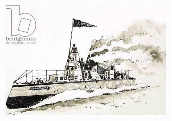Постер Turbinia, steam-powered ship с типом исполнения На холсте в раме в багетной раме 221-03