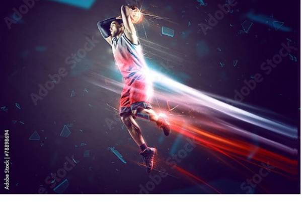 Постер Баскетболист 2 с типом исполнения На холсте без рамы