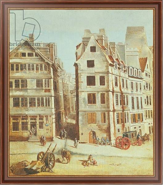 Постер The Cabaret 'A l'Image Notre-Dame', Place de Greve in 1751 с типом исполнения На холсте в раме в багетной раме 35-M719P-83