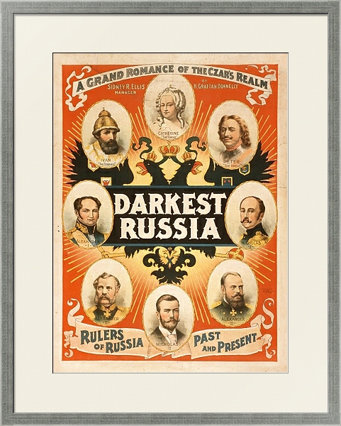 Постер Darkest Russia a grand romance of the Czar’s realm. с типом исполнения Под стеклом в багетной раме 1727.2510