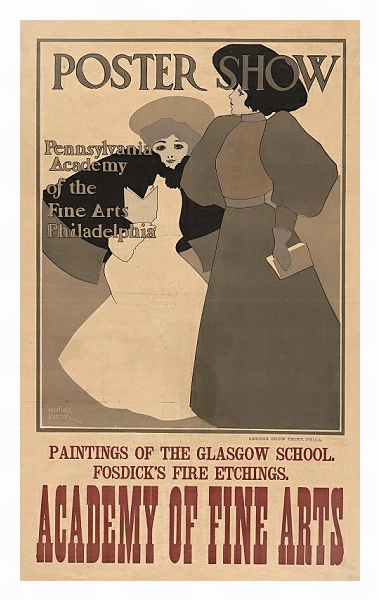 Постер Poster show, Pennsylvania Academy of the Fine Arts, Philadelphia с типом исполнения На холсте в раме в багетной раме 221-03