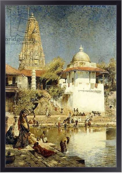 Постер The Ganges at Benares, с типом исполнения На холсте в раме в багетной раме 221-01