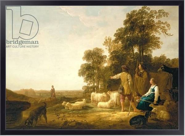 Постер A Landscape with Shepherds and Shepherdesses с типом исполнения На холсте в раме в багетной раме 221-01