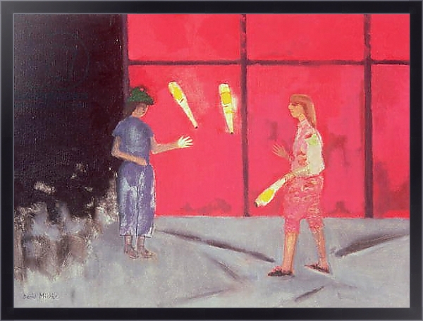 Постер Jugglers at the Beaubourg, 1975 с типом исполнения На холсте в раме в багетной раме 221-01