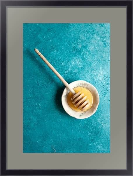 Постер Ложка для меда с типом исполнения Под стеклом в багетной раме 221-01
