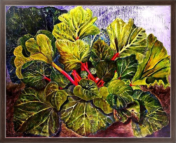 Постер rhubarb с типом исполнения На холсте в раме в багетной раме 221-02