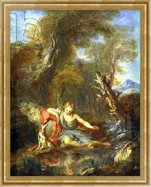 Постер Narcissus, 1728 с типом исполнения На холсте в раме в багетной раме NA033.1.051