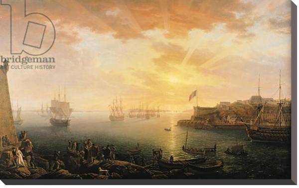 Постер View of Brest Harbour, 1796 с типом исполнения На холсте без рамы