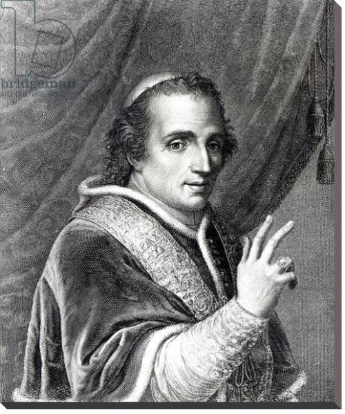 Постер Pope Pius VII, engraved by Rafaello Morghen с типом исполнения На холсте без рамы