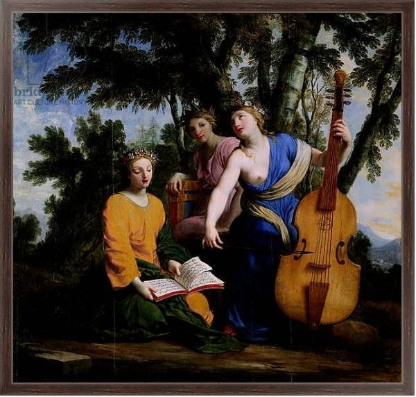 Постер The Muses Melpomene, Erato and Polymnia, 1652-55 с типом исполнения На холсте в раме в багетной раме 221-02