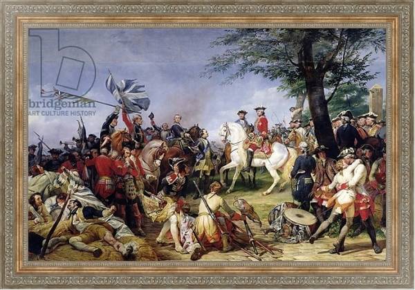 Постер The Battle of Fontenoy, 11th May 1745, 1828 с типом исполнения На холсте в раме в багетной раме 484.M48.310