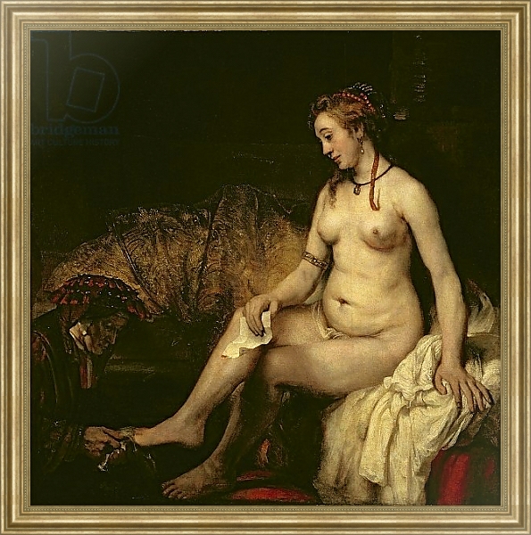 Постер Bathsheba Bathing, 1654 4 с типом исполнения На холсте в раме в багетной раме NA033.1.051