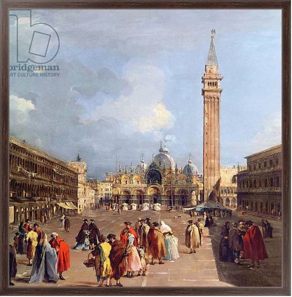 Постер Piazza San Marco, Venice, c.1760 с типом исполнения На холсте в раме в багетной раме 221-02