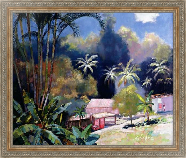 Постер Tropical Forest, Martinique с типом исполнения На холсте в раме в багетной раме 484.M48.310