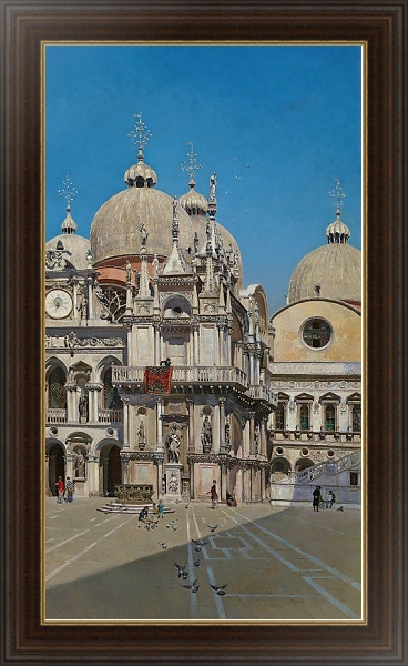 Постер Courtyard of the Palace of the Dux of Venice с типом исполнения На холсте в раме в багетной раме 1.023.151