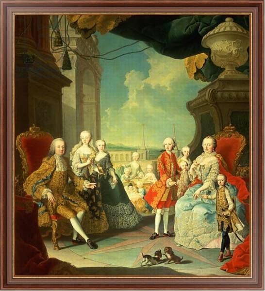 Постер Maria Theresa and her Husband at the staircase с типом исполнения На холсте в раме в багетной раме 35-M719P-83