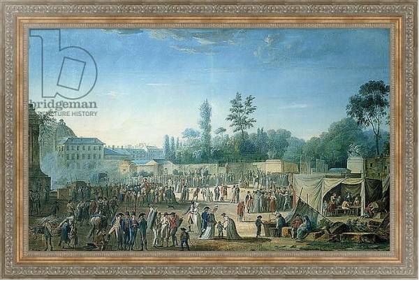 Постер View of the Tuileries from the Place de la Revolution, 1799 с типом исполнения На холсте в раме в багетной раме 484.M48.310
