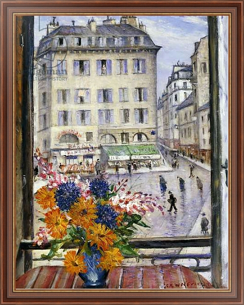 Постер Autumn Bouquet; View from a Paris Window, с типом исполнения На холсте в раме в багетной раме 35-M719P-83