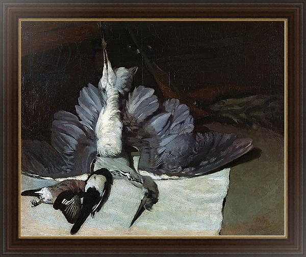 Постер Still-Life: Heron with Spread Wings, 1867 с типом исполнения На холсте в раме в багетной раме 1.023.151
