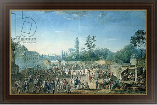 Постер View of the Tuileries from the Place de la Revolution, 1799 с типом исполнения На холсте в раме в багетной раме 1.023.151