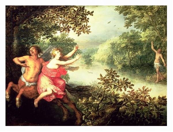 Постер Hercules, Deianeira and the centaur Nessus, 1612 с типом исполнения На холсте в раме в багетной раме 221-03