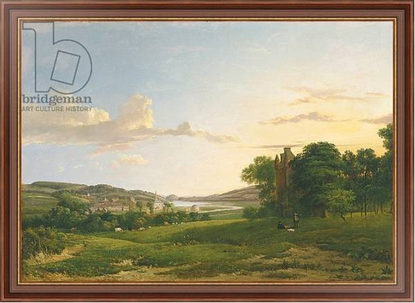 Постер A View of Cessford and the Village of Caverton, Roxboroughshire in the Distance, 1813 с типом исполнения На холсте в раме в багетной раме 35-M719P-83
