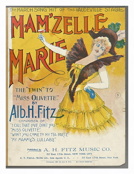 Постер Mamzelle Marie с типом исполнения На холсте в раме в багетной раме 221-03
