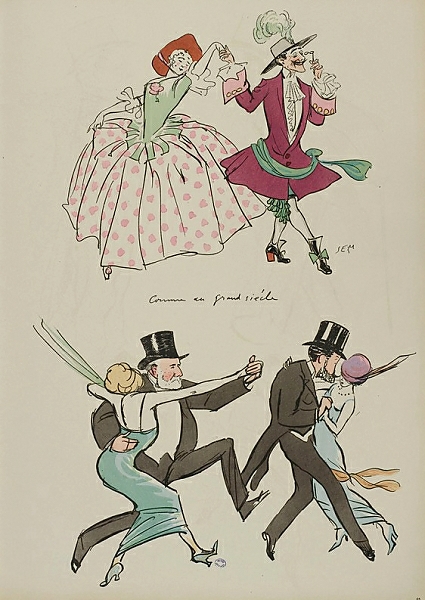 Постер Comme au grand siècle ; Comte Bruno de Boisgelin, , Paul Aumont, Marquis Antoine de Gontaut-Biron с типом исполнения На холсте без рамы