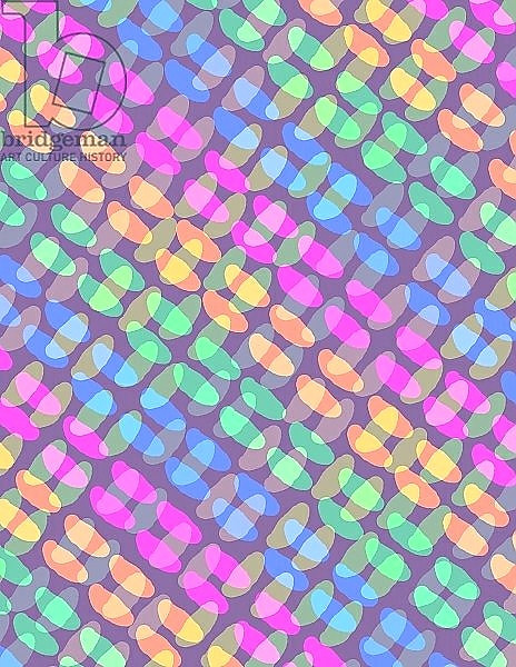 Постер Dotted Check, 2011 99;pattern; decorative; motif; design; colourful; с типом исполнения На холсте без рамы