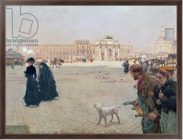 Постер La Place du Carrousel, Paris: The Ruins of the Tuileries, 1882 с типом исполнения На холсте в раме в багетной раме 221-02