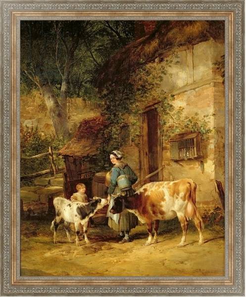 Постер The Milkmaid, 1840 с типом исполнения На холсте в раме в багетной раме 484.M48.310