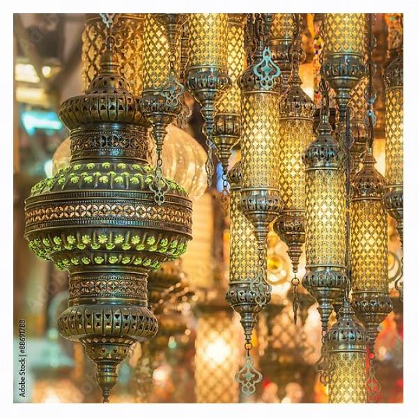 Постер Мозаичные османские лампы с Большого базара с типом исполнения На холсте в раме в багетной раме 221-03