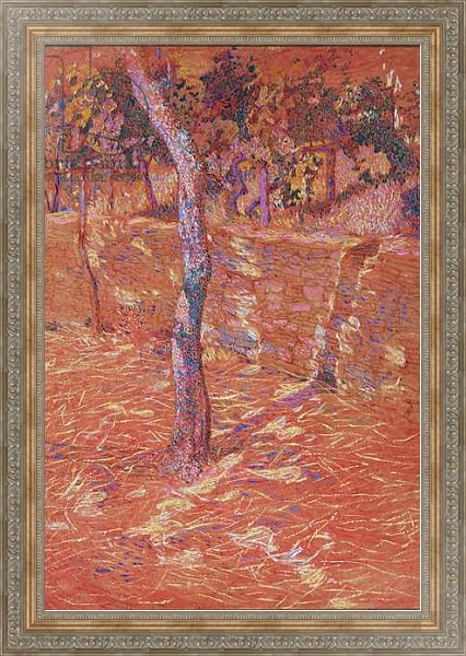 Постер Tree and wall, 1905-06 с типом исполнения На холсте в раме в багетной раме 484.M48.310