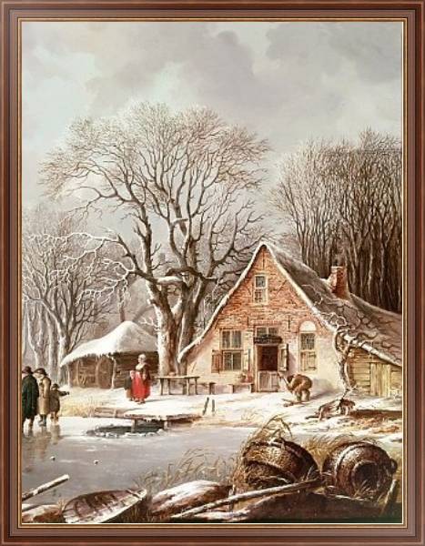 Постер Winter Scene с типом исполнения На холсте в раме в багетной раме 35-M719P-83