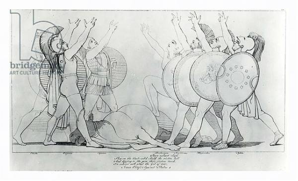 Постер The Seven Against Thebes, 1795 с типом исполнения На холсте в раме в багетной раме 221-03
