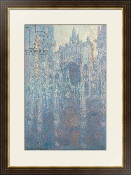 Постер The Portal of Rouen Cathedral in Morning Light, 1894 с типом исполнения Под стеклом в багетной раме 1.023.036