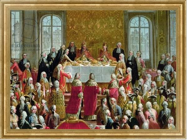 Постер The Coronation Banquet of Joseph II, Emperor of Germany, 1764 с типом исполнения На холсте в раме в багетной раме NA033.1.051