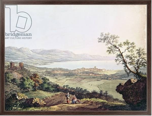 Постер View of Geneva from Saconex in Savoy с типом исполнения На холсте в раме в багетной раме 221-02