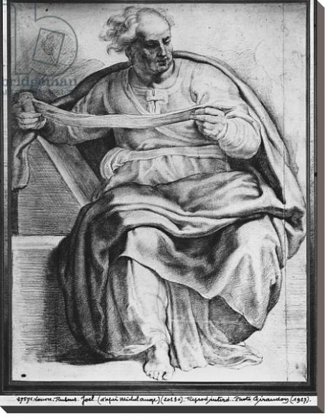 Постер The Prophet Joel, after Michelangelo Buonarroti с типом исполнения На холсте без рамы