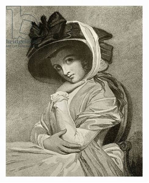 Постер Emma, Lady Hamilton, engraved by John Jones, 1901 с типом исполнения На холсте в раме в багетной раме 221-03