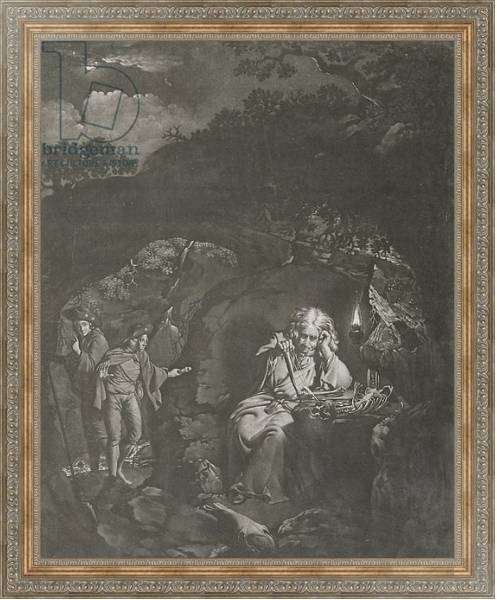 Постер A Philosopher by Lamplight, engraved by William Pether 1770 с типом исполнения На холсте в раме в багетной раме 484.M48.310